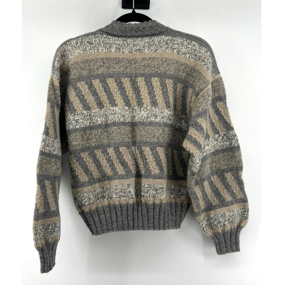 South Wool | Uruguay Handknit 100% Wool Cardigan Grandmacore Sweater S - Picture 2 of 10
